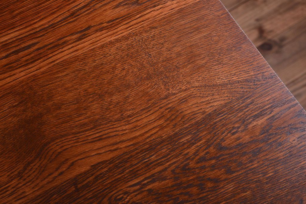 アンティーク家具　アンティークペイント　モールガラス入り!引き出し付きのカウンター収納棚(1)