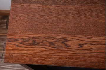 アンティーク家具　アンティークペイント　モールガラス入り!引き出し付きのカウンター収納棚(2)