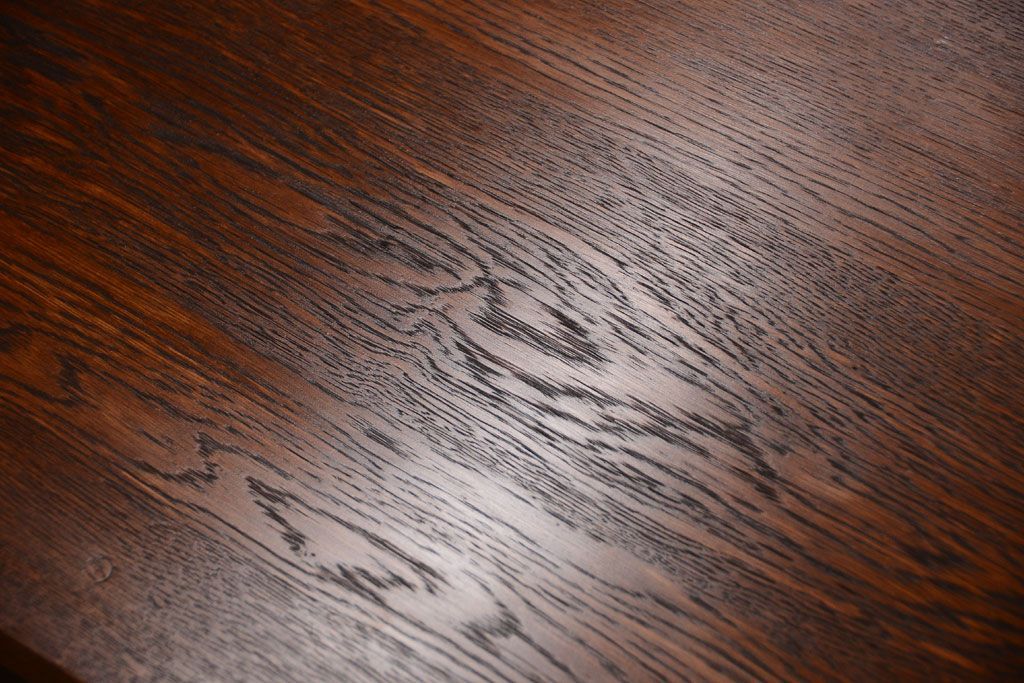 アンティーク家具　アンティークペイント　モールガラス入り!引き出し付きのカウンター収納棚(2)