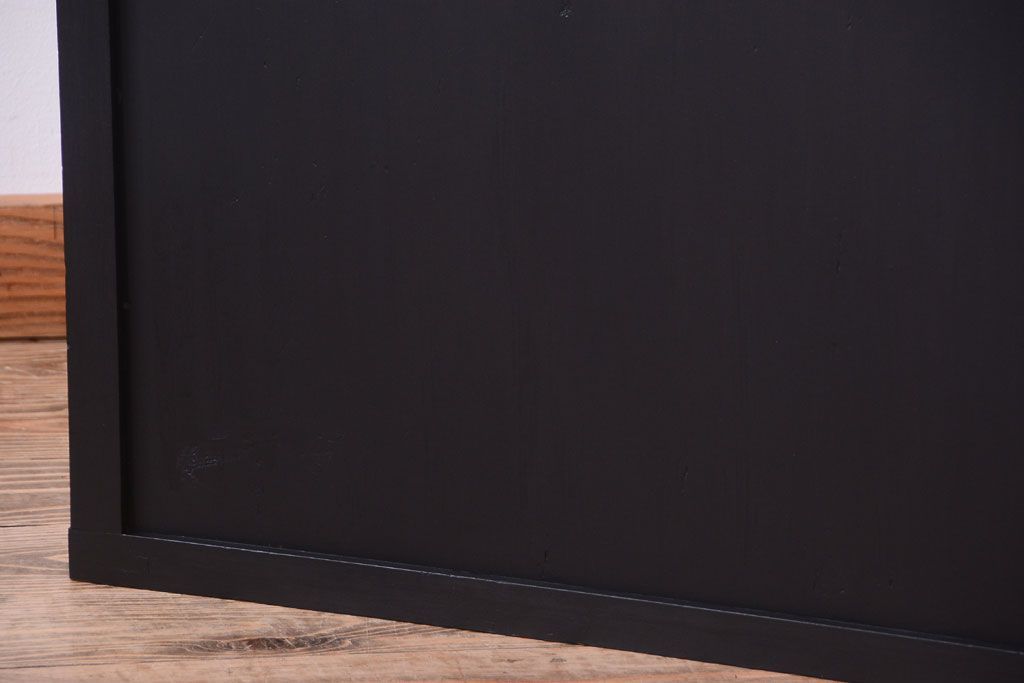 アンティーク家具　アンティークペイント　モールガラス入り!引き出し付きのカウンター収納棚(2)