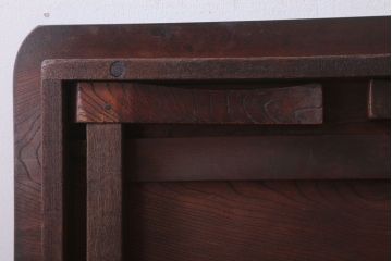 アンティーク家具　和製アンティーク　一枚板!古い木の小さな角ちゃぶ台