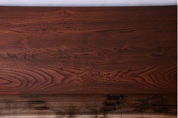 アンティーク家具　アンティーク　前面欅材!漆が綺麗な衣装箪笥ローボード(2)