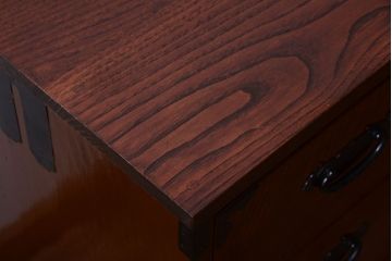 アンティーク家具　アンティーク　前面欅材!漆が綺麗な衣装箪笥ローボード(2)