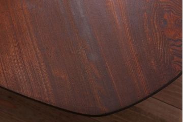 アンティーク家具　アンティーク　古い木のシンプルなオーバル型ちゃぶ台