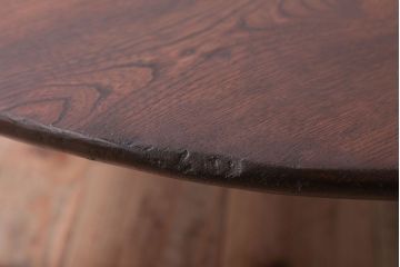 アンティーク家具　アンティーク　古い木のシンプルなオーバル型ちゃぶ台
