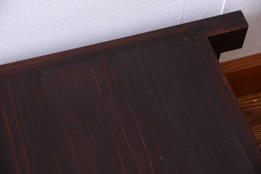 アンティーク家具　古民具・骨董　明治大正期　和モダンスタイル!上品なローボード(水屋箪笥、テレビ台、キャビネット、収納棚)(2)