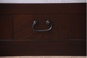 アンティーク家具　古民具・骨董　明治大正期　和モダンスタイル!上品なローボード(水屋箪笥、テレビ台、キャビネット、収納棚)(2)