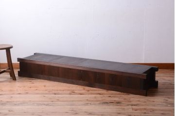 アンティーク家具　古民具・骨董　明治大正期　和モダンスタイル!上品なローボード(水屋箪笥、テレビ台、キャビネット、収納棚)(2)