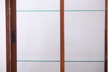 レトロ家具　和製アンティーク　古いブナ材のレトロな台形型ガラスケース