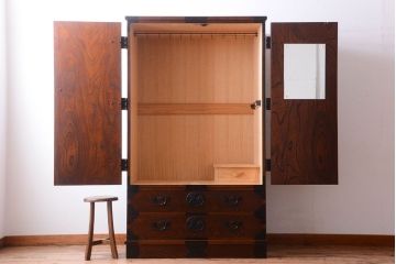 中古　民芸家具　駿河民芸　ワードローブ