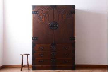 中古　民芸家具　駿河民芸　ワードローブ(衣装箪笥)