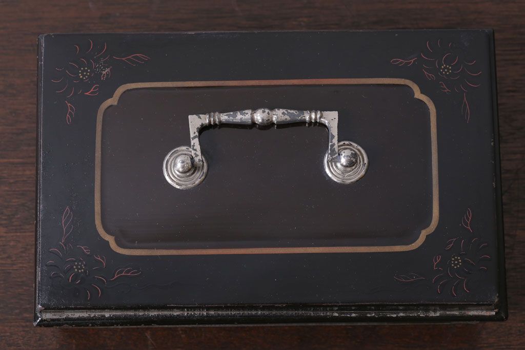 アンティーク雑貨　和製アンティーク　大正〜昭和初期　小振りな鉄製手提げ金庫