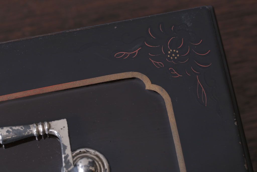 アンティーク雑貨　和製アンティーク　大正〜昭和初期　小振りな鉄製手提げ金庫