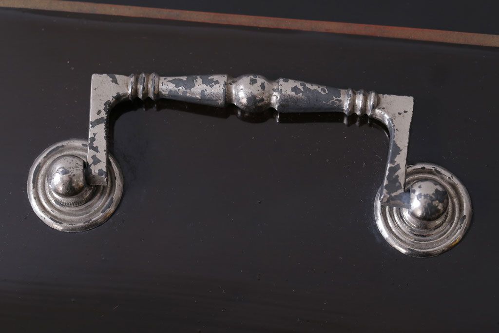 アンティーク雑貨　和製アンティーク　大正〜昭和初期　小振りな鉄製手提げ金庫