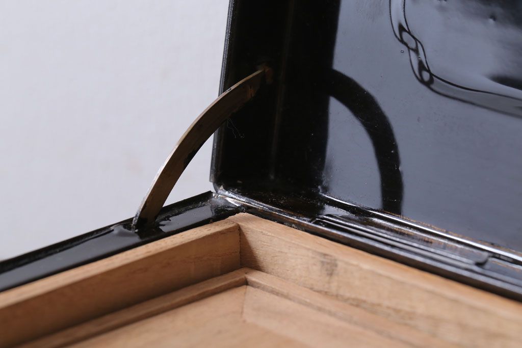 アンティーク雑貨　和製アンティーク　大正〜昭和初期　小振りな鉄製手提げ金庫