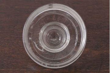 アンティーク雑貨　昭和レトロ　ガラス蓋のガラス瓶