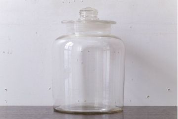 アンティーク雑貨　昭和レトロ　ガラス蓋のガラス瓶(2)