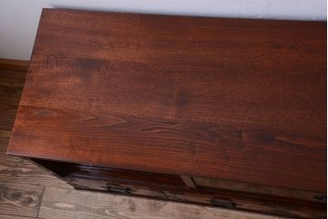 アンティーク家具　アンティーク　前面欅材!漆が綺麗な衣装箪笥ローボード(3)