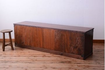 アンティーク家具　アンティーク　前面欅材!漆が綺麗な衣装箪笥ローボード(3)