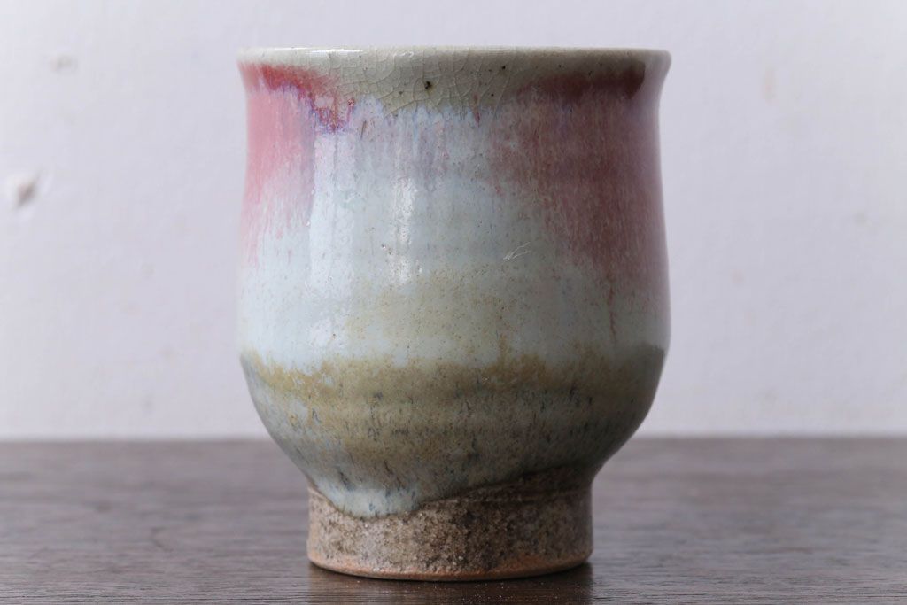 アンティーク雑貨　益子焼　瀬戸浩　湯呑み(共箱付)(2)