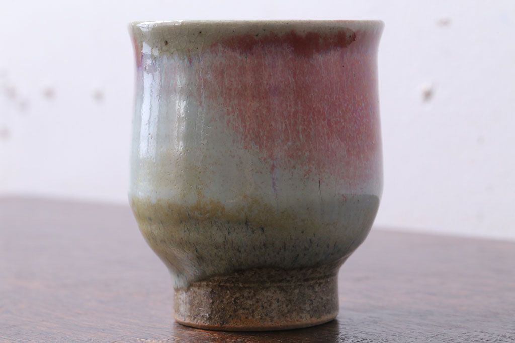 アンティーク雑貨　益子焼　瀬戸浩　湯呑み(共箱付)(2)