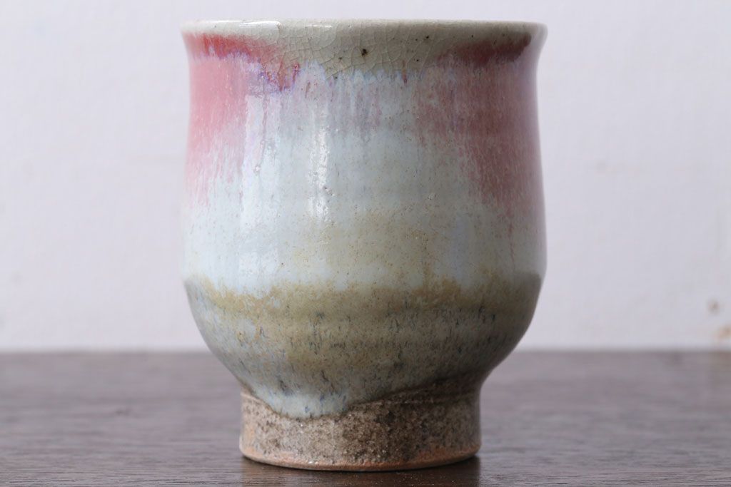 アンティーク雑貨　益子焼　瀬戸浩　湯呑み(共箱付)(2)