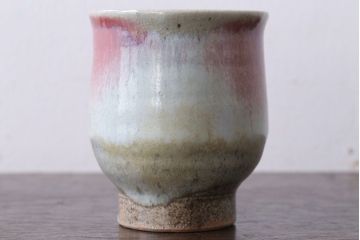 アンティーク雑貨　益子焼　瀬戸浩　湯呑み(共箱付)(2)