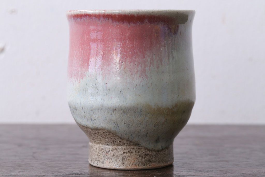 アンティーク雑貨　益子焼　瀬戸浩　湯呑み(共箱付)(2)