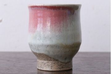 アンティーク雑貨　益子焼　瀬戸浩　湯呑み(共箱付)(2)