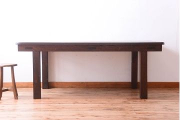 アンティーク家具　和製アンティーク　松材の大きな古い作業台