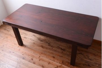 アンティーク家具　和製アンティーク　松材の大きな古い作業台