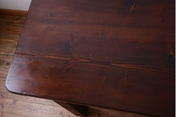 アンティーク家具　和製アンティーク　松材の大きな古い作業台