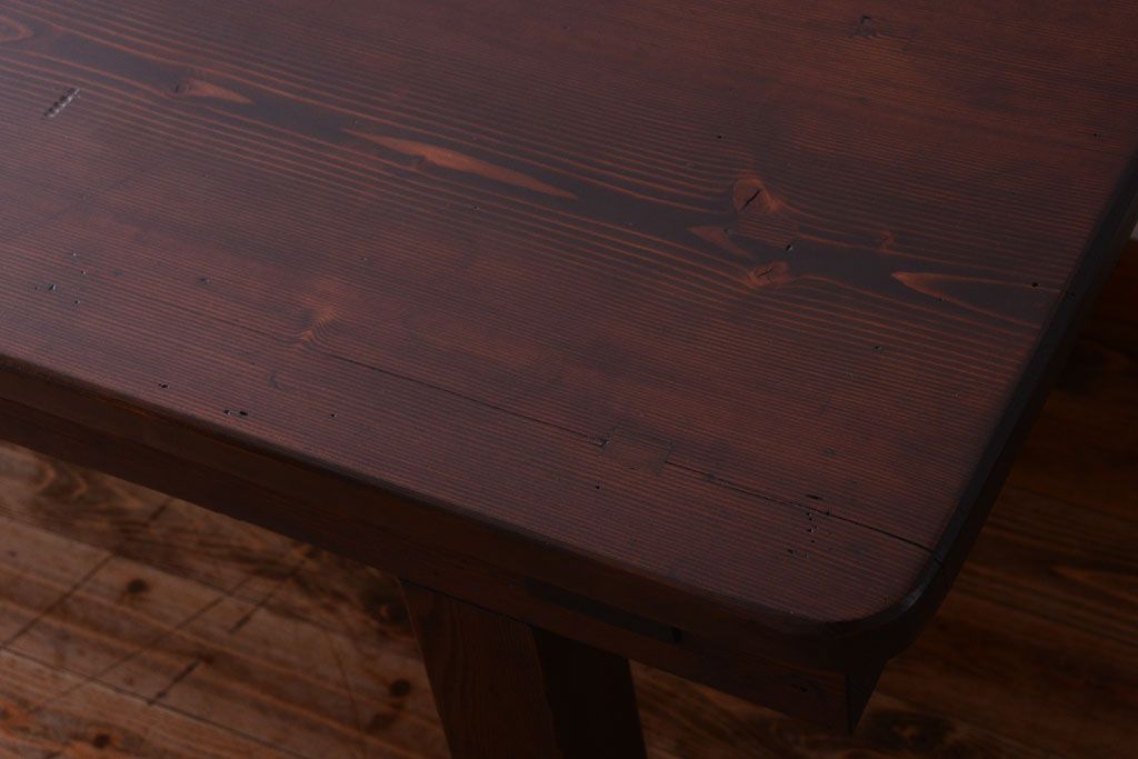 アンティーク家具　和製アンティーク　松材の大きな古い作業台