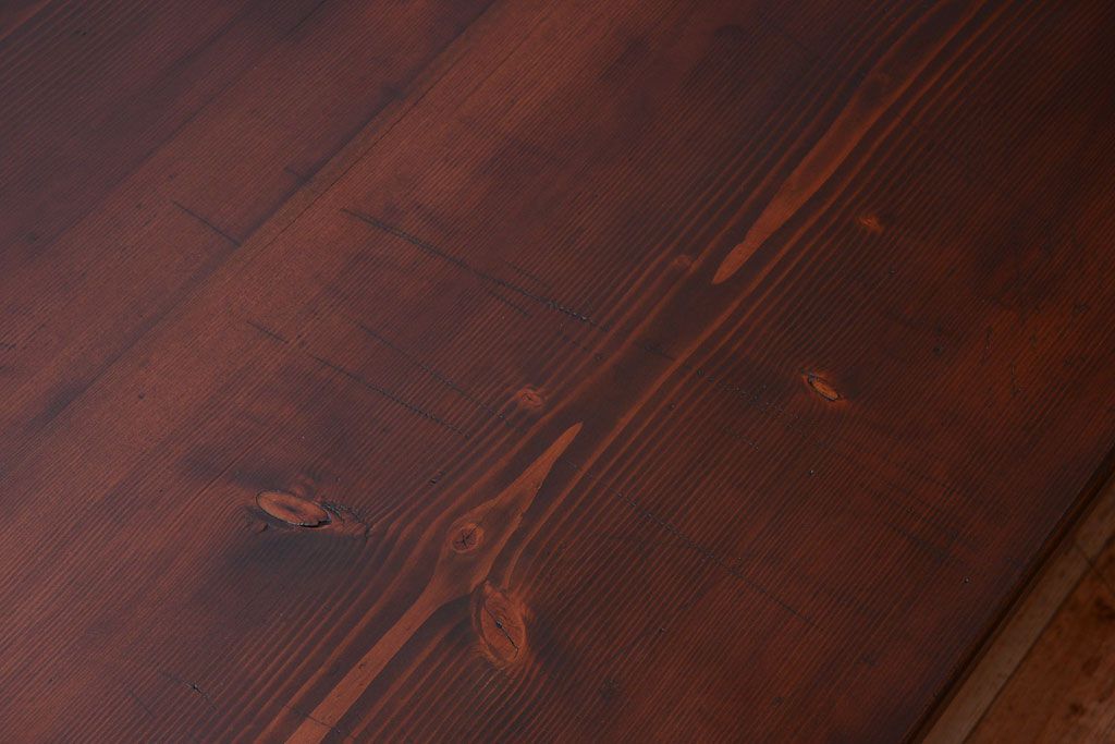 アンティーク家具　和製アンティーク　松材の大きな古い作業台