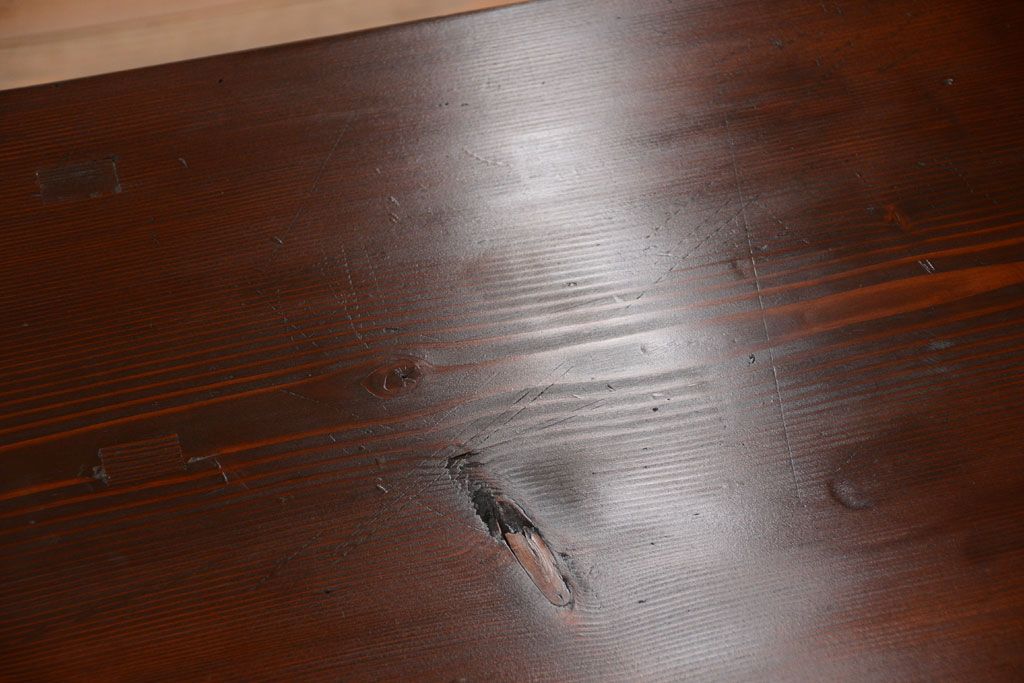 アンティーク家具　和製アンティーク　松材の大きな古い作業台