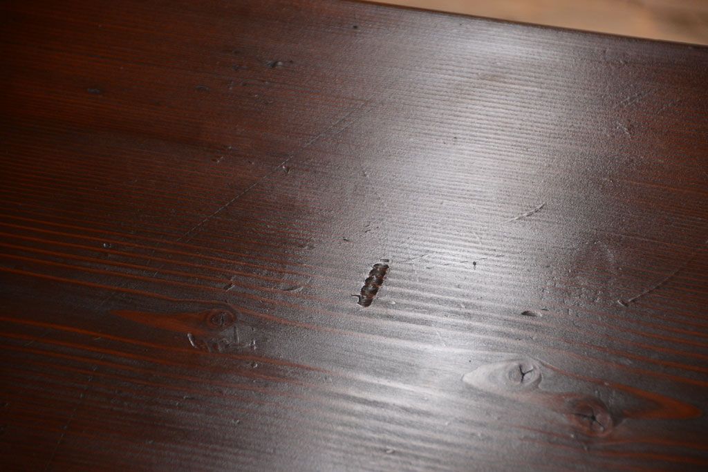 アンティーク家具　和製アンティーク　松材の大きな古い作業台