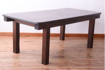 アンティーク家具　和製アンティーク　松材の大きな古い作業台