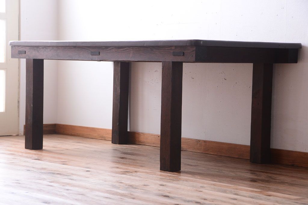 アンティーク家具　和製アンティーク　松材の大きな古い作業台