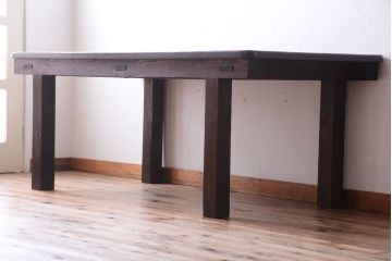 アンティーク家具　和製アンティーク　松材の大きな古い作業台