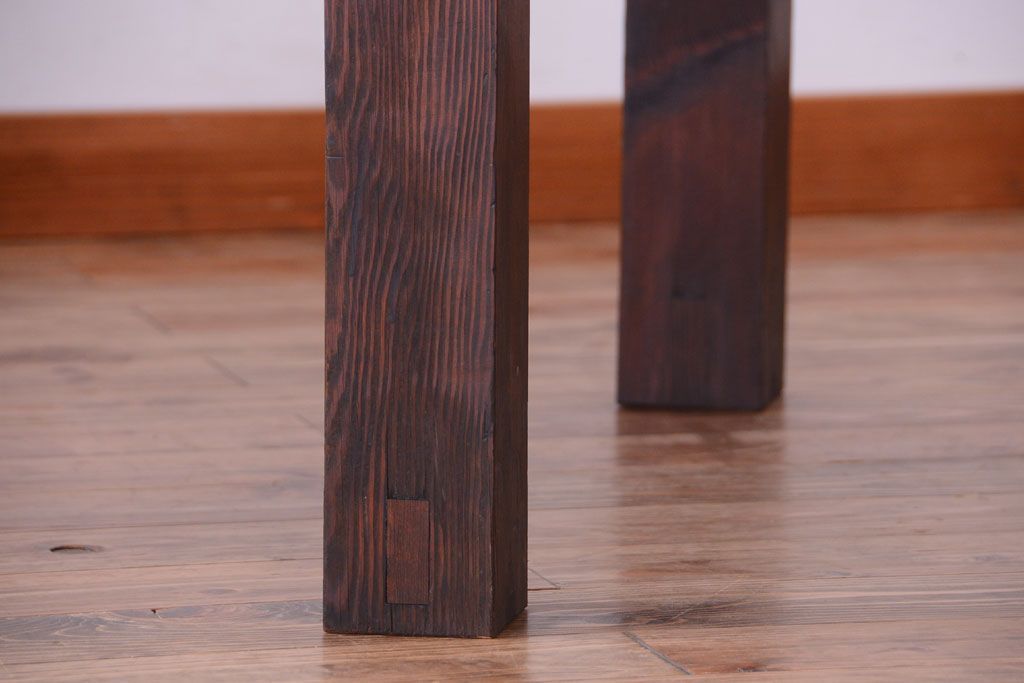 アンティーク家具　和製アンティーク　松材の大きな古い作業台