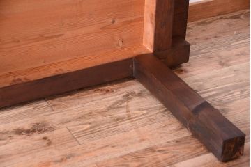 アンティーク家具　和製アンティーク　松材の大きな古い作業台