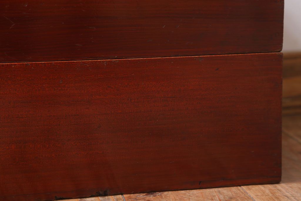 アンティーク雑貨　古民具・骨董　明治　漆塗りの古い岡持ち(1)