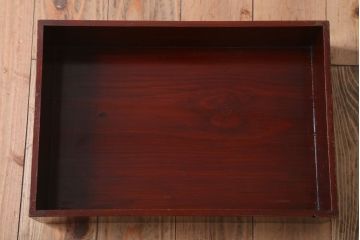 アンティーク雑貨　古民具・骨董　明治　漆塗りの古い岡持ち(1)