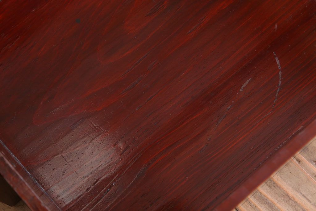 アンティーク雑貨　古民具・骨董　明治　漆塗りの古い岡持ち(1)