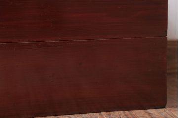 アンティーク雑貨　古民具・骨董　明治　漆塗りの古い岡持ち(2)