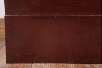 アンティーク雑貨　古民具・骨董　明治　漆塗りの古い岡持ち(2)