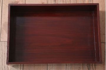 アンティーク雑貨　古民具・骨董　明治　漆塗りの古い岡持ち(2)