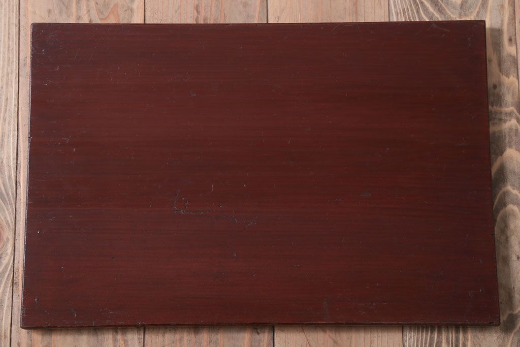 アンティーク雑貨　古民具・骨董　明治　漆塗りの古い岡持ち(2)