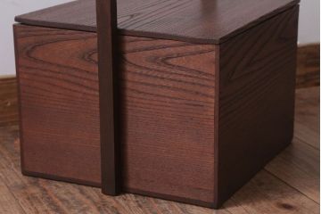 アンティーク雑貨　古民具・骨董　大正　古い木の岡持ち