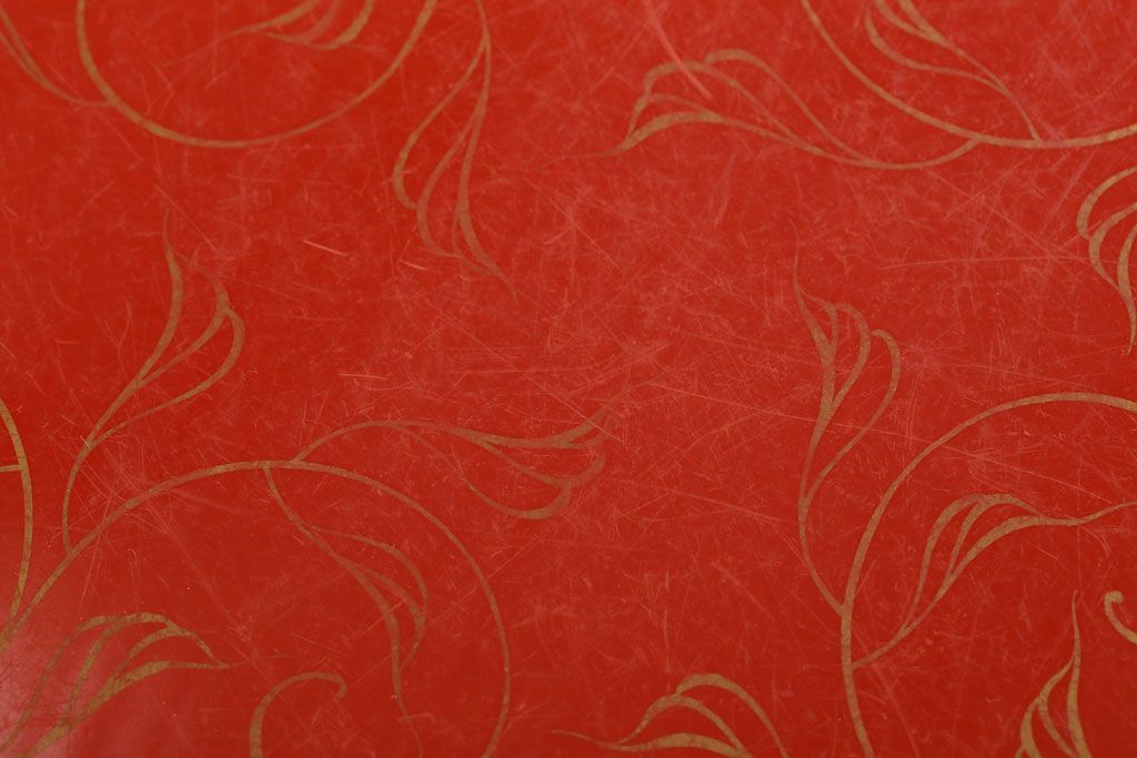 アンティーク雑貨　和製アンティーク　昭和初期　輪島朱塗　木製丸盆　2枚セット(1)